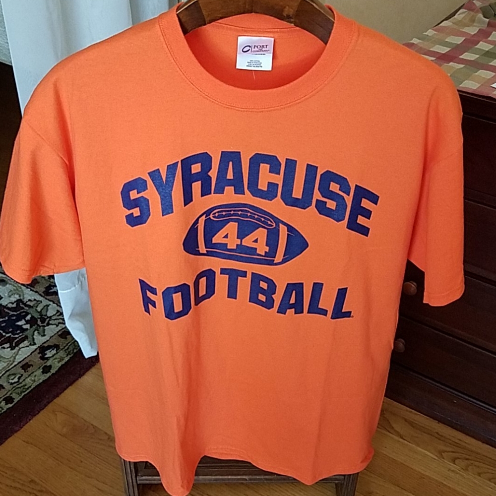 XL Syracuse U Football T Shirt Orange Blue C Port